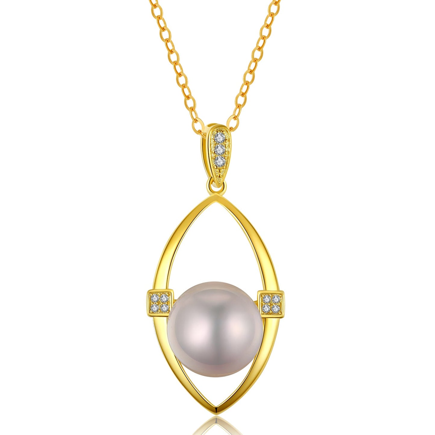 Mandorla Edison Pearl Necklace