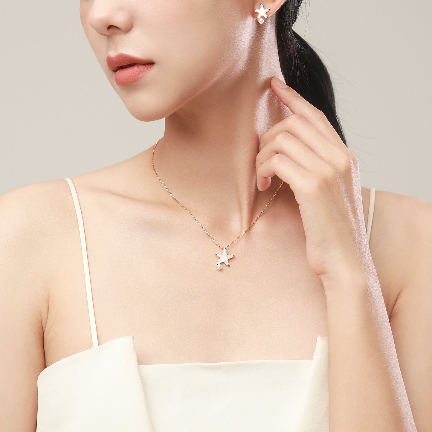 Starfish Edison Pearl Studs Earrings