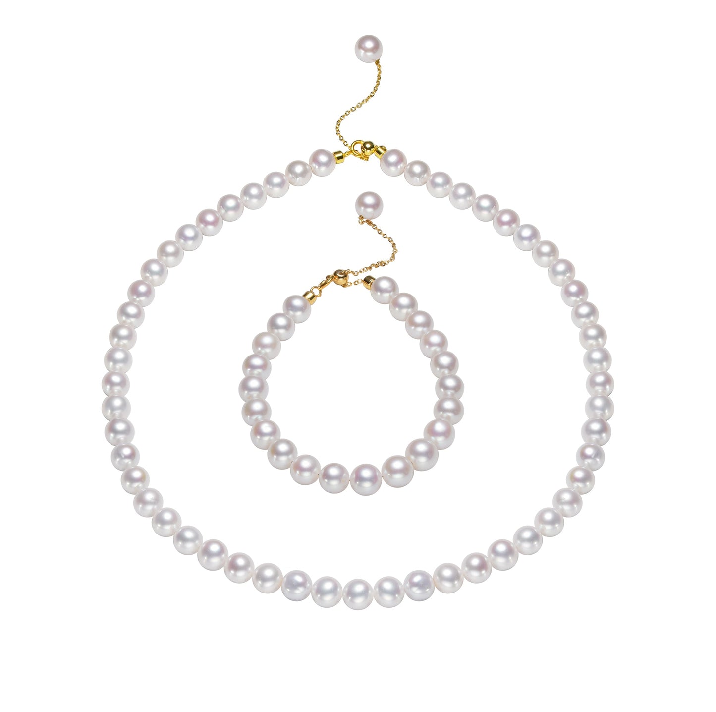 Edison Pearl Full Pearls Necklace & Bracelet Gift Set