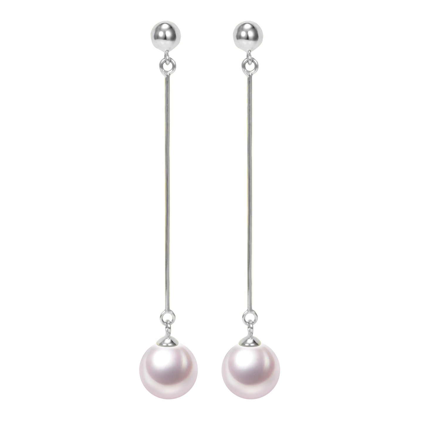G18k Industrial Drop Pearl Earrings