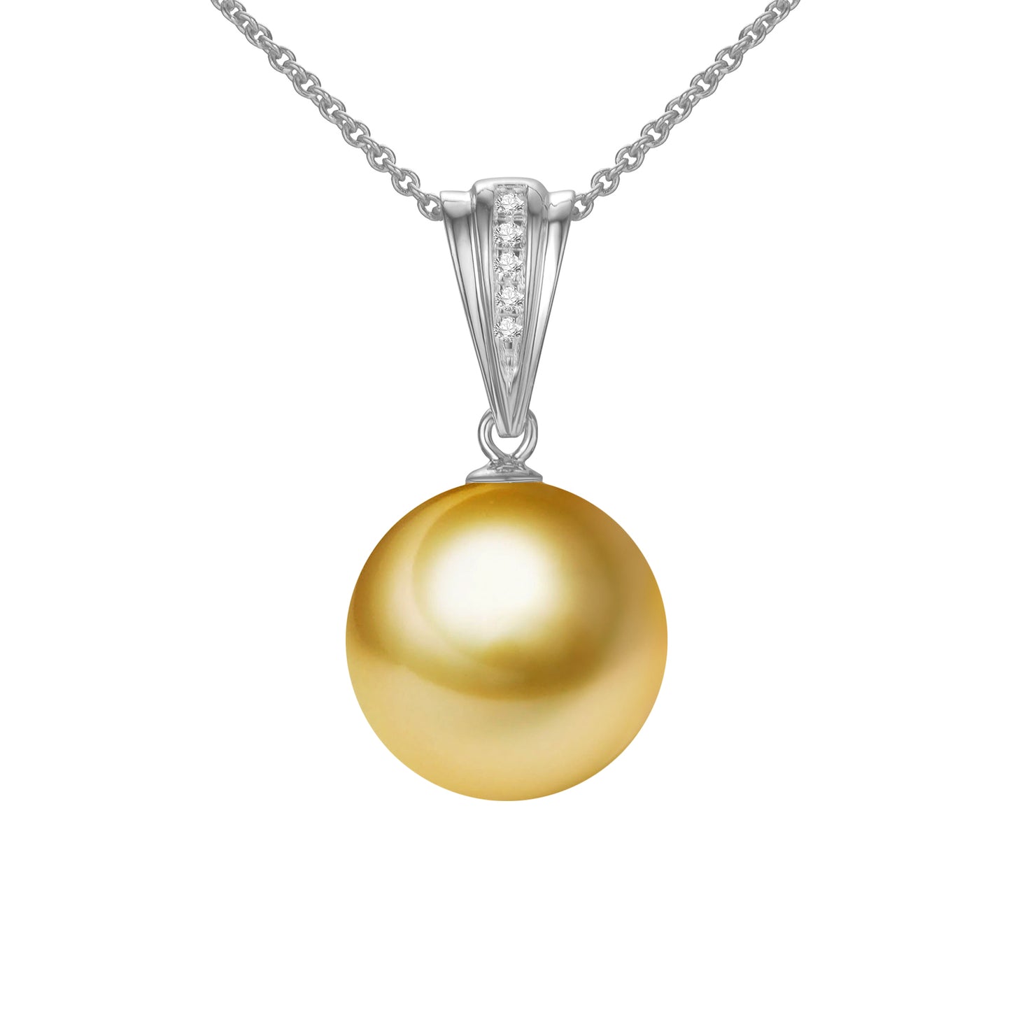 G18k Diamonds Accents Pearl Pendant
