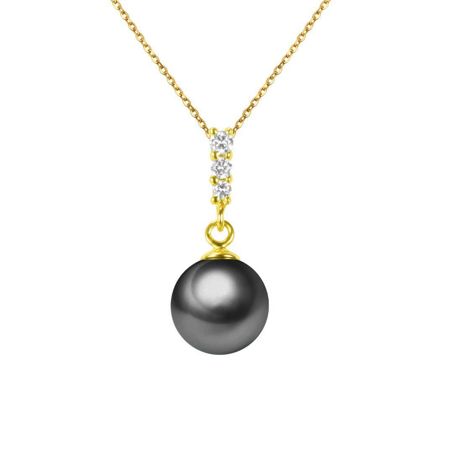 G18k Tio-Diamonds Pearl Pendant
