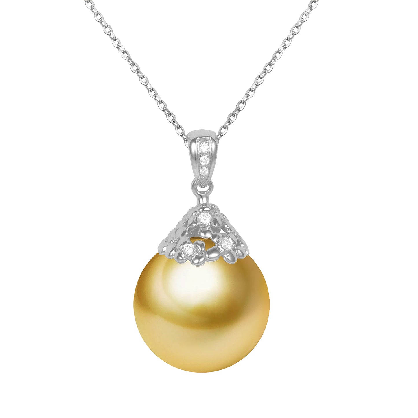G18K Diamonds Bold Pearl Pendant