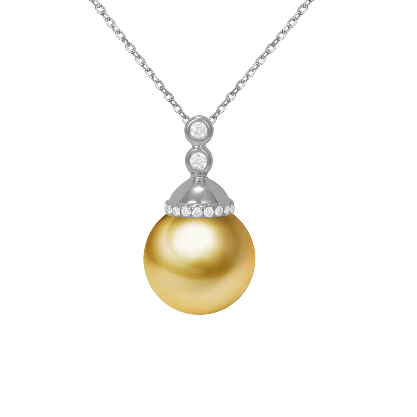G18k Diamonds Infinity Love Pearl Pendant