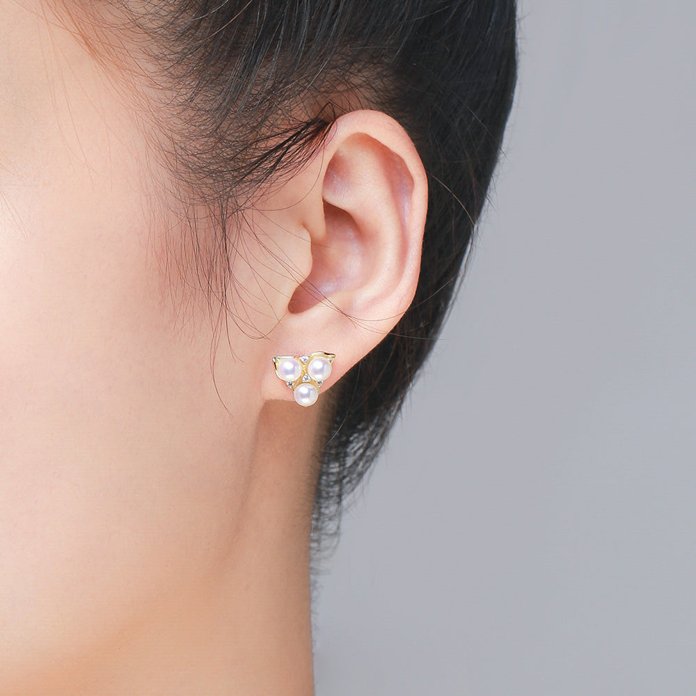 Little Windmill Pearl Earrings