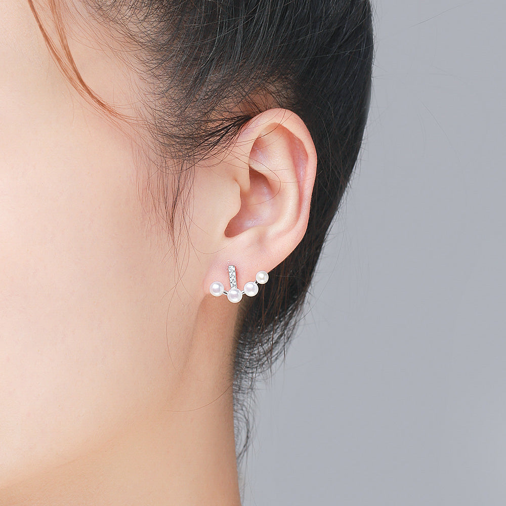 Little Anchor Pearl Studs