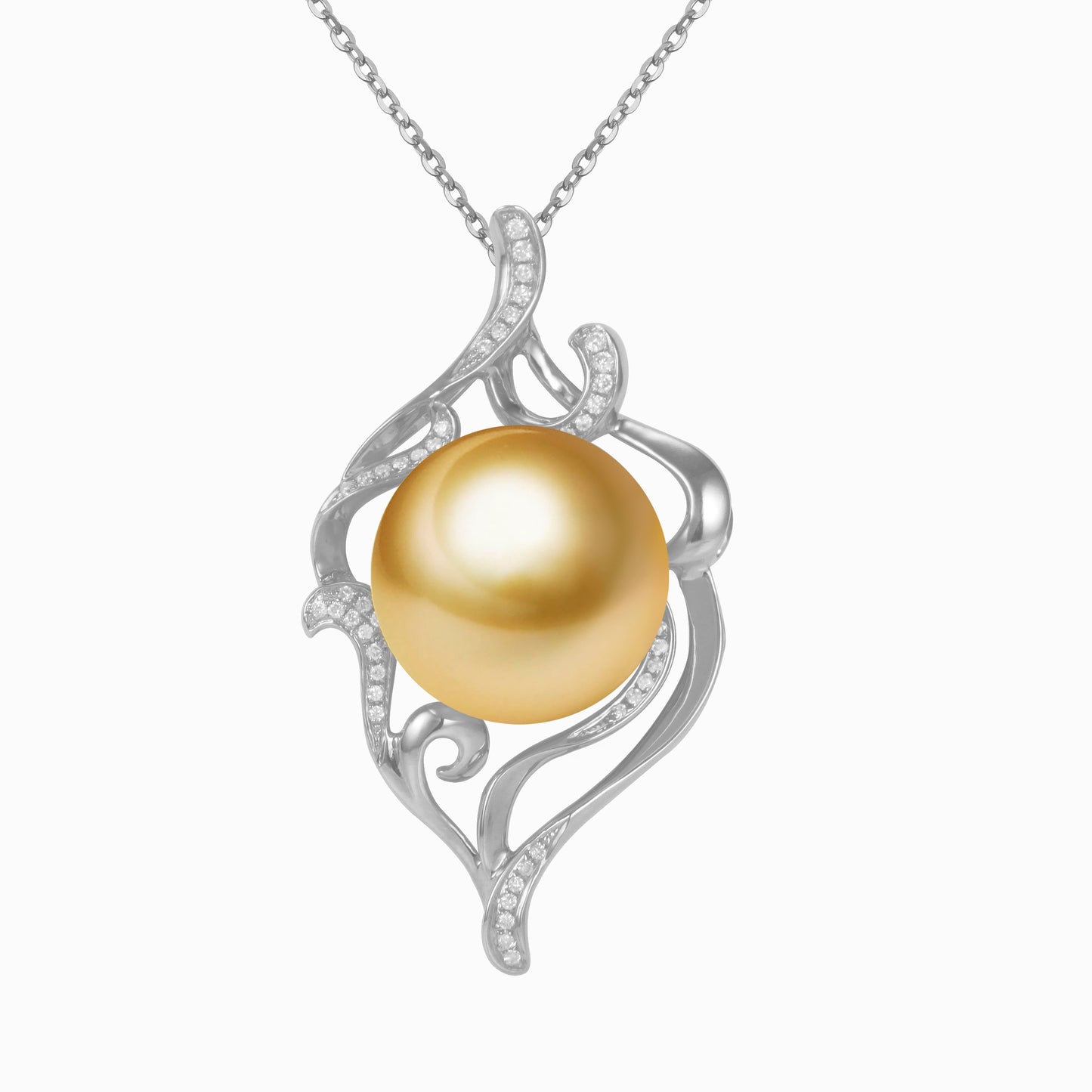 G18K Diamonds Mystical Pearl Necklace