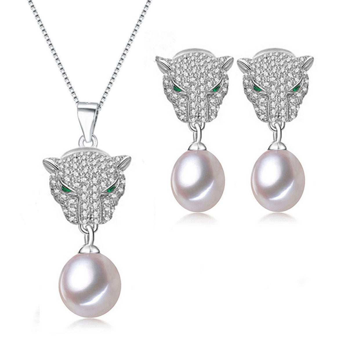 Green Eyes Panther Pearl Set