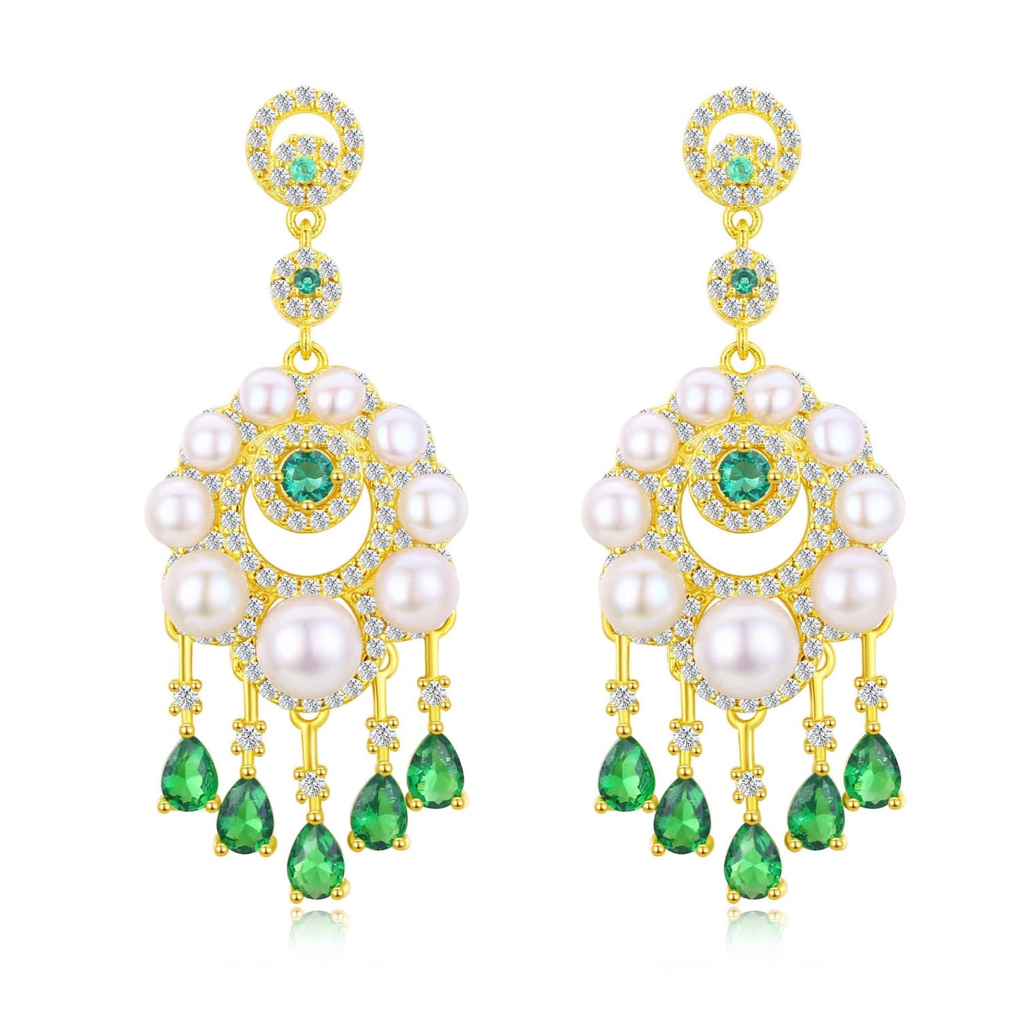 Lucky Pearl Chandelier Earrings