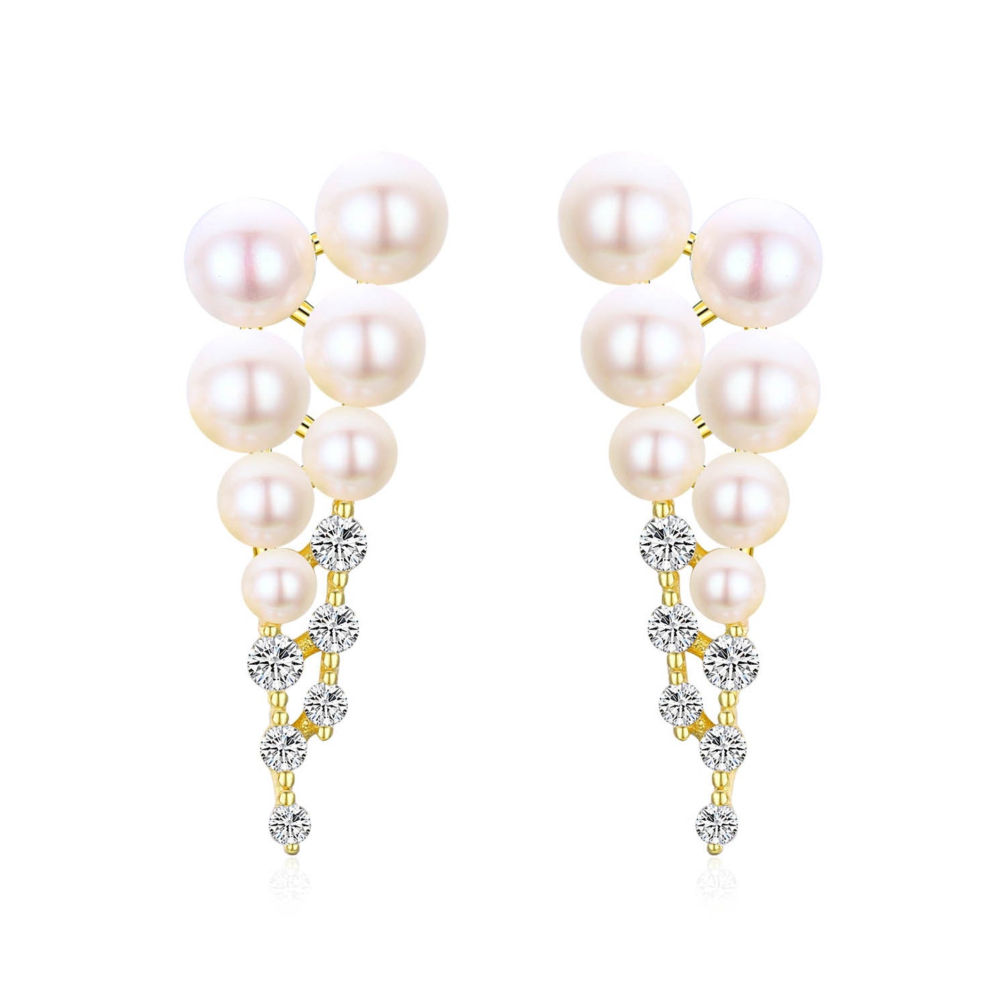 Frozen Queen Icicle Pearl Earrings