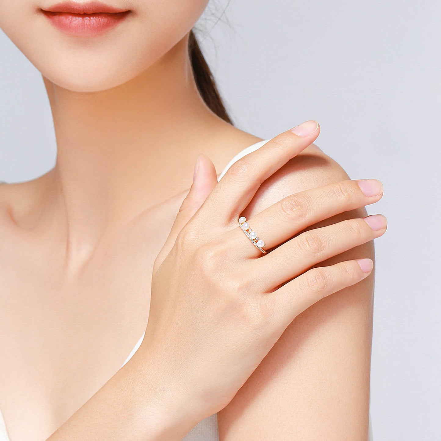 Princess Golden Pearl Ring