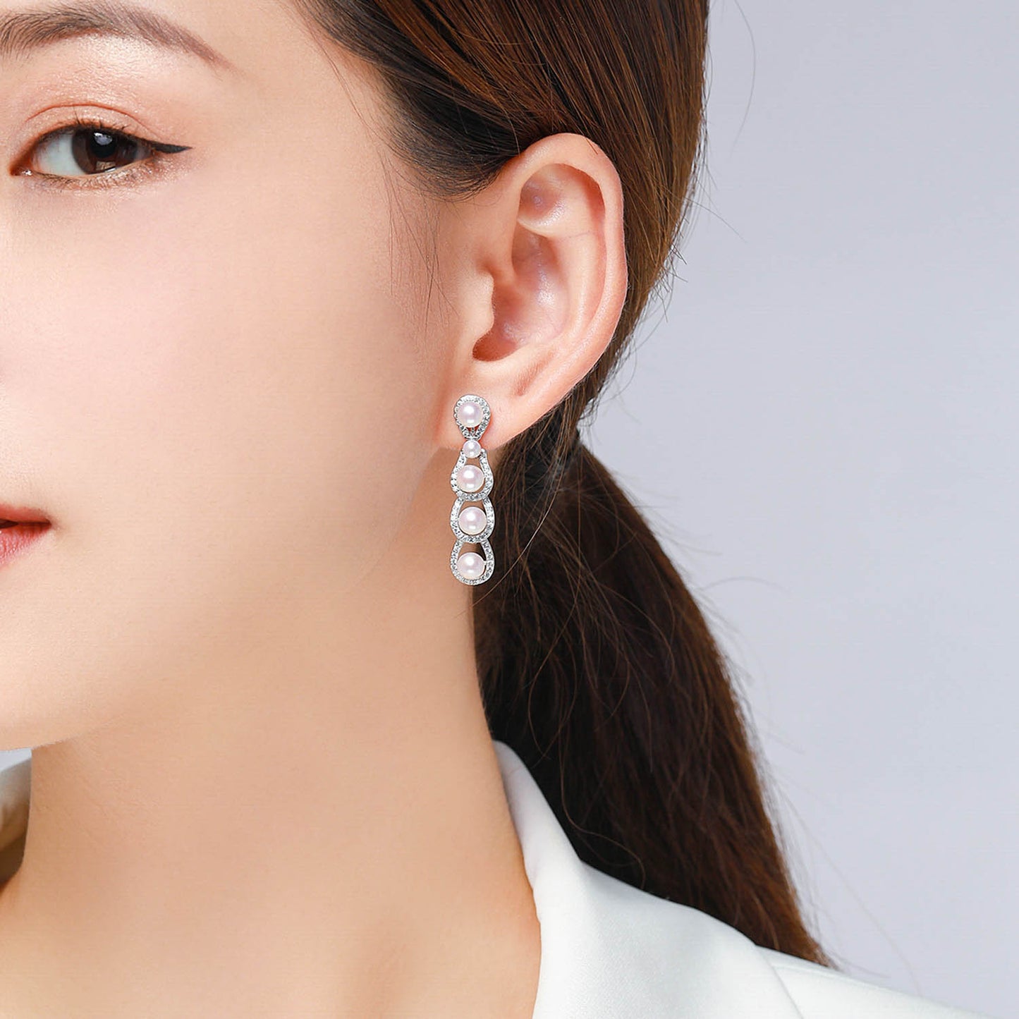 Pearl Petal Drop Earring