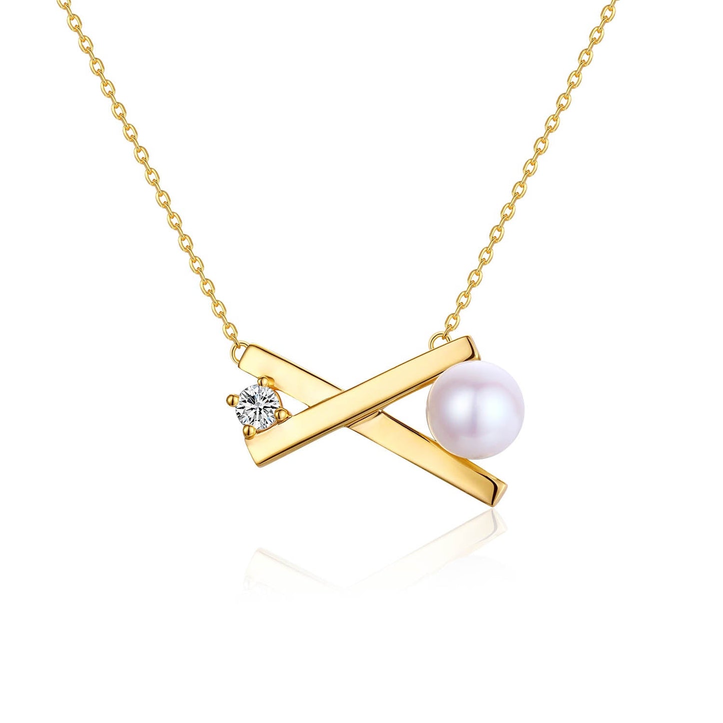 Matchstick Pearl Necklace