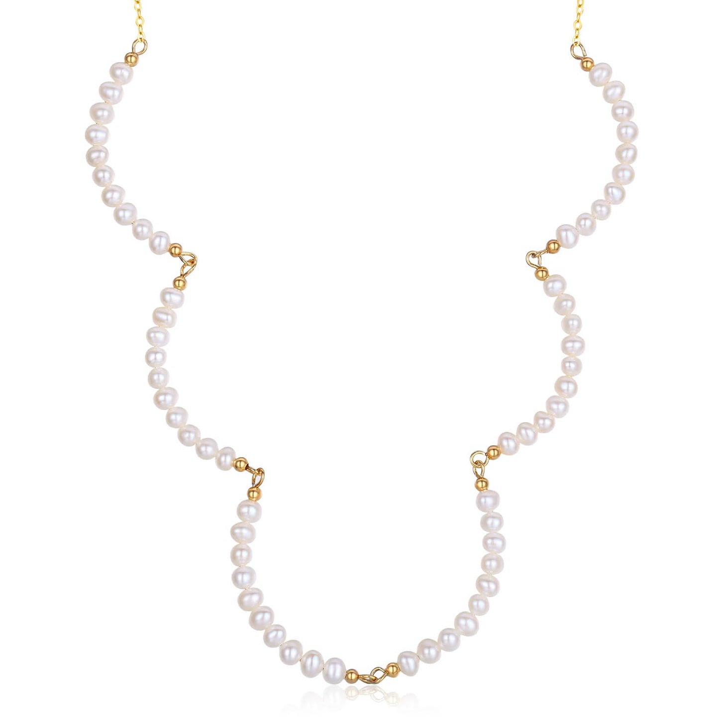 Scalloped Pearl Necklace