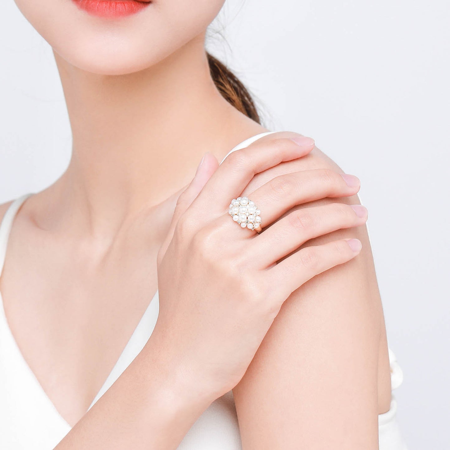 Pearl Cluster Ring