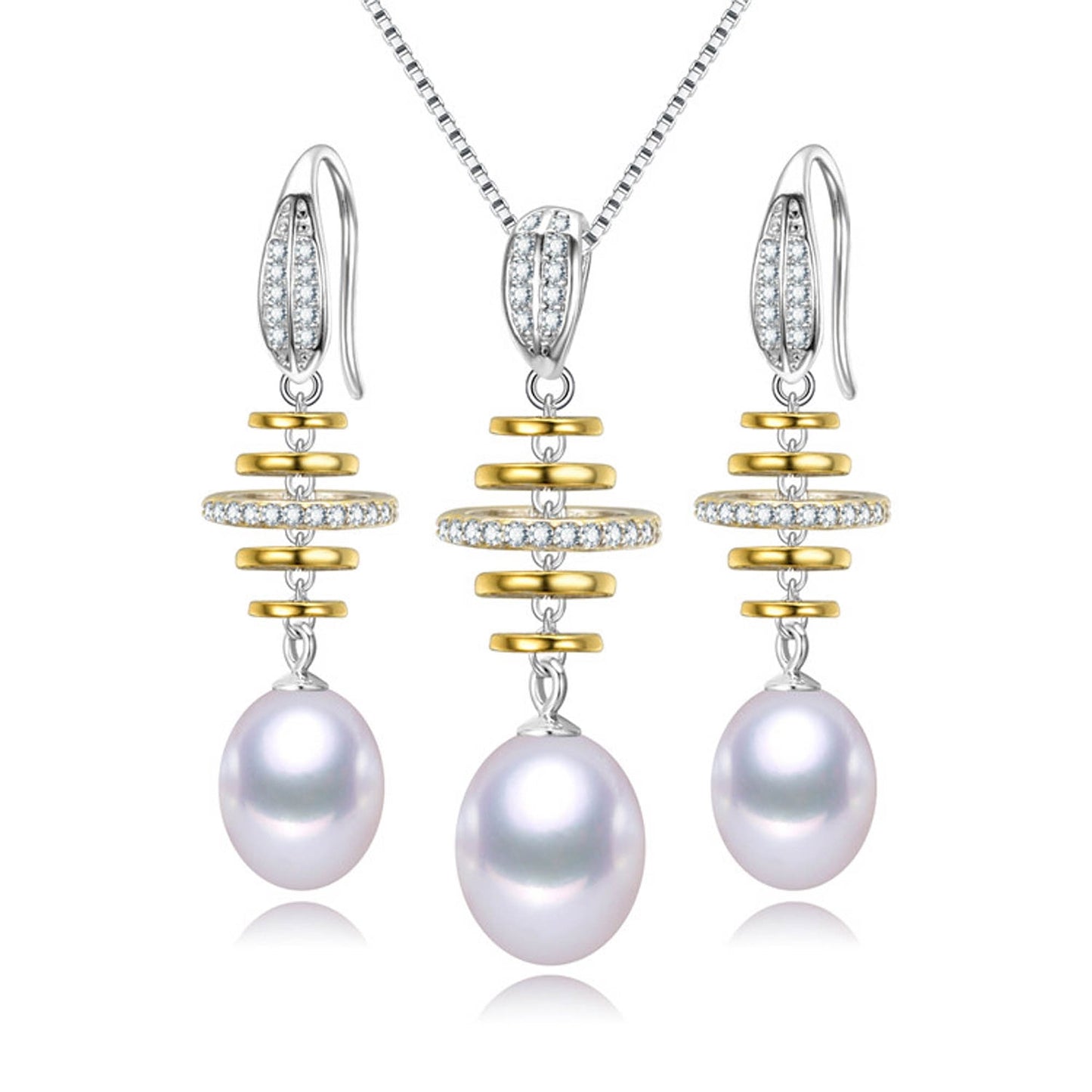 Balance Pearl Earrings & Necklace Gift Set