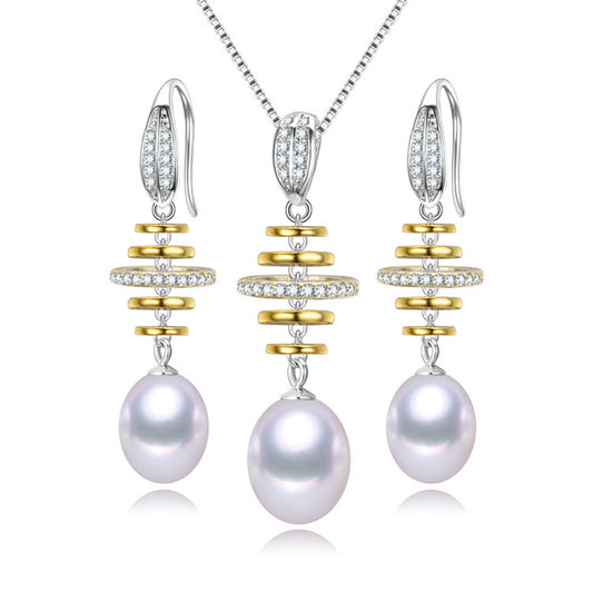 Balance Pearl Earrings & Necklace Gift Set