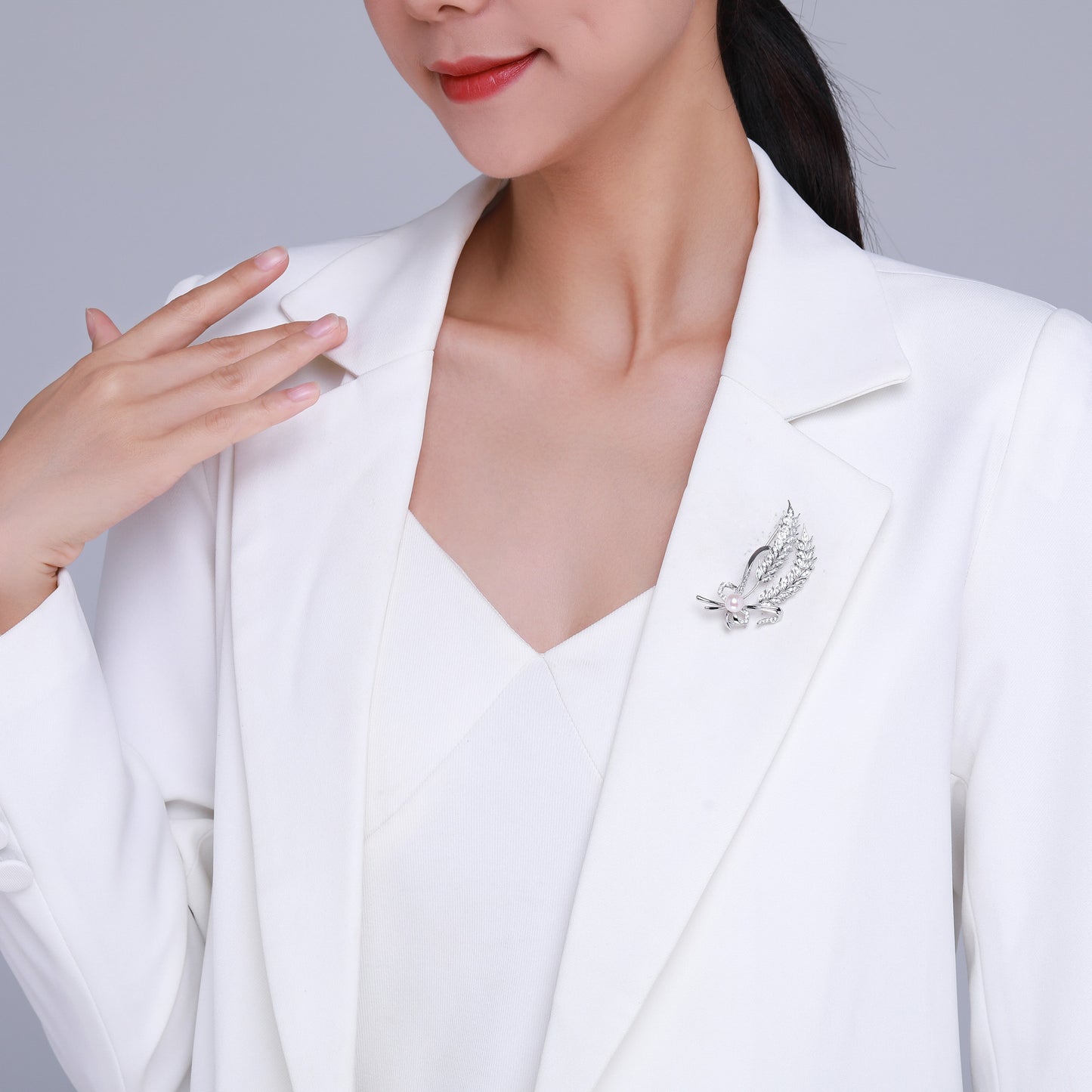 Enchanted Double Wheat Edison Pearl Brooch