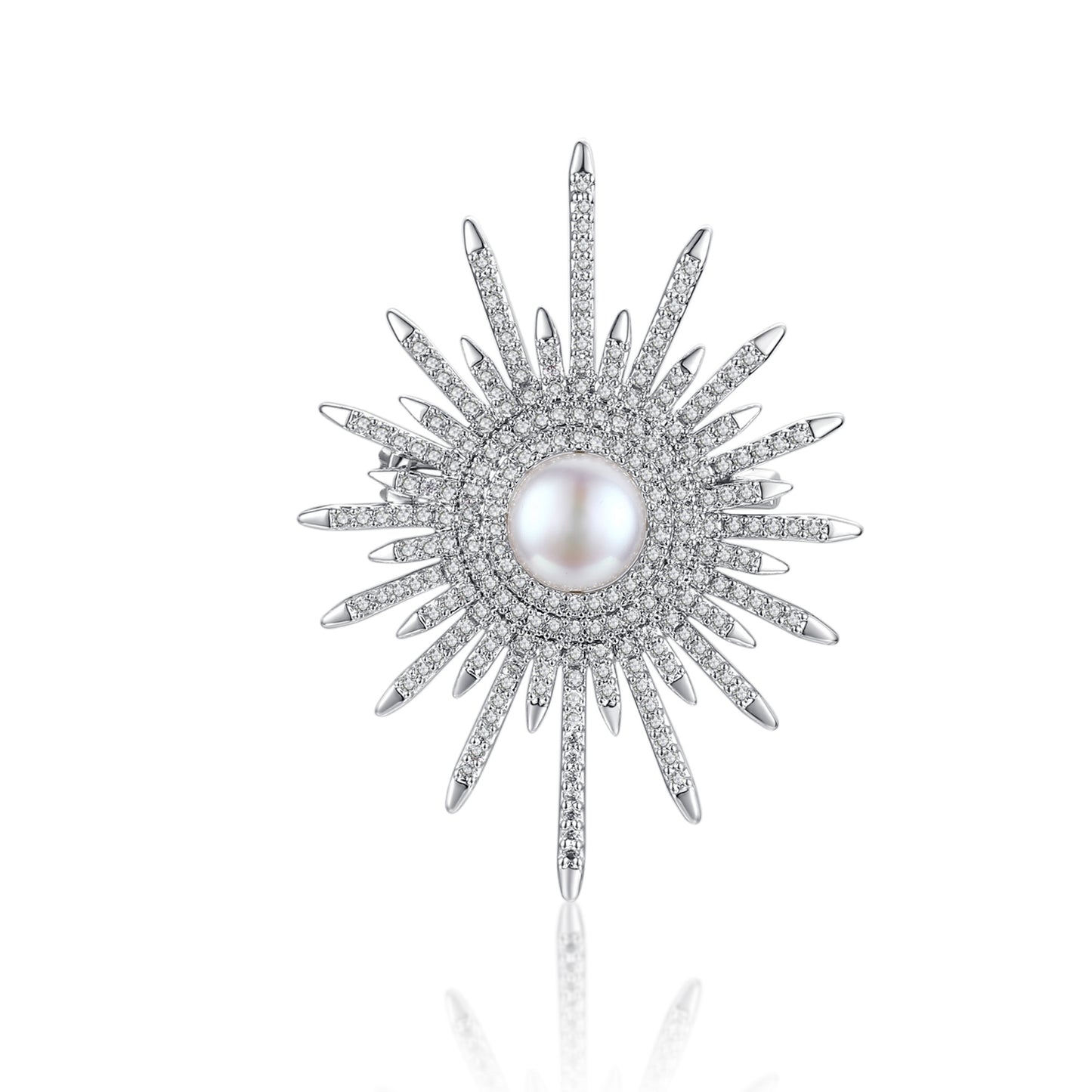 Winter Sun Pearl Brooch
