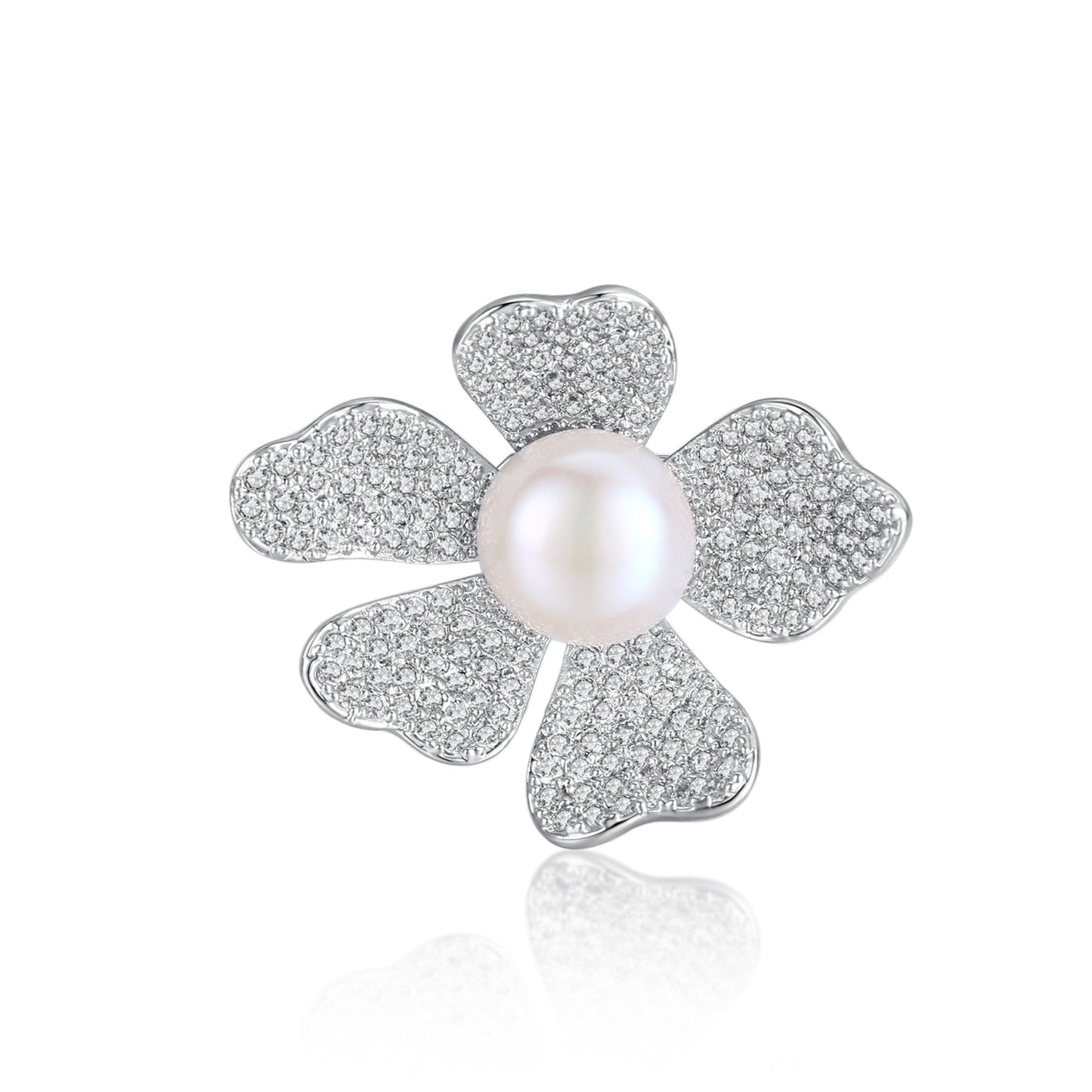 Periwinkle Pearl Brooch