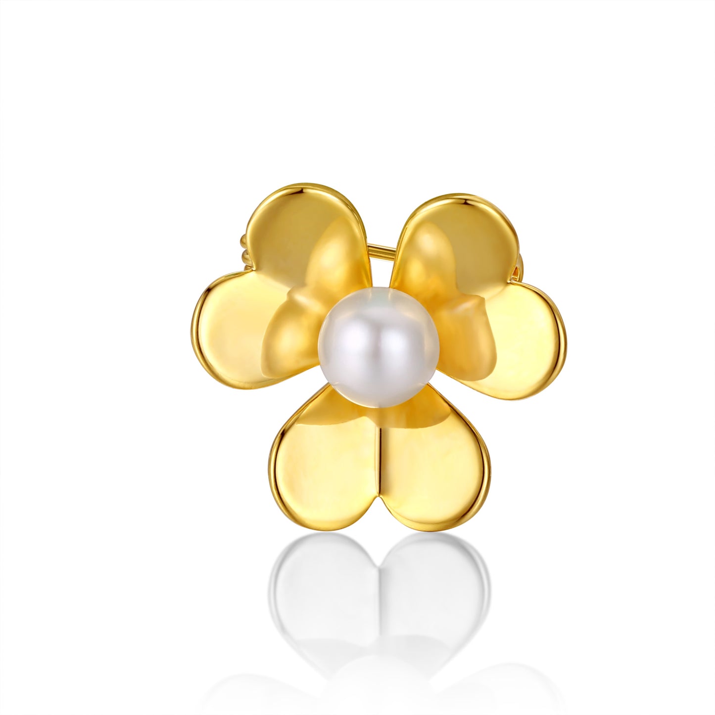 Clover Pearl Brooch