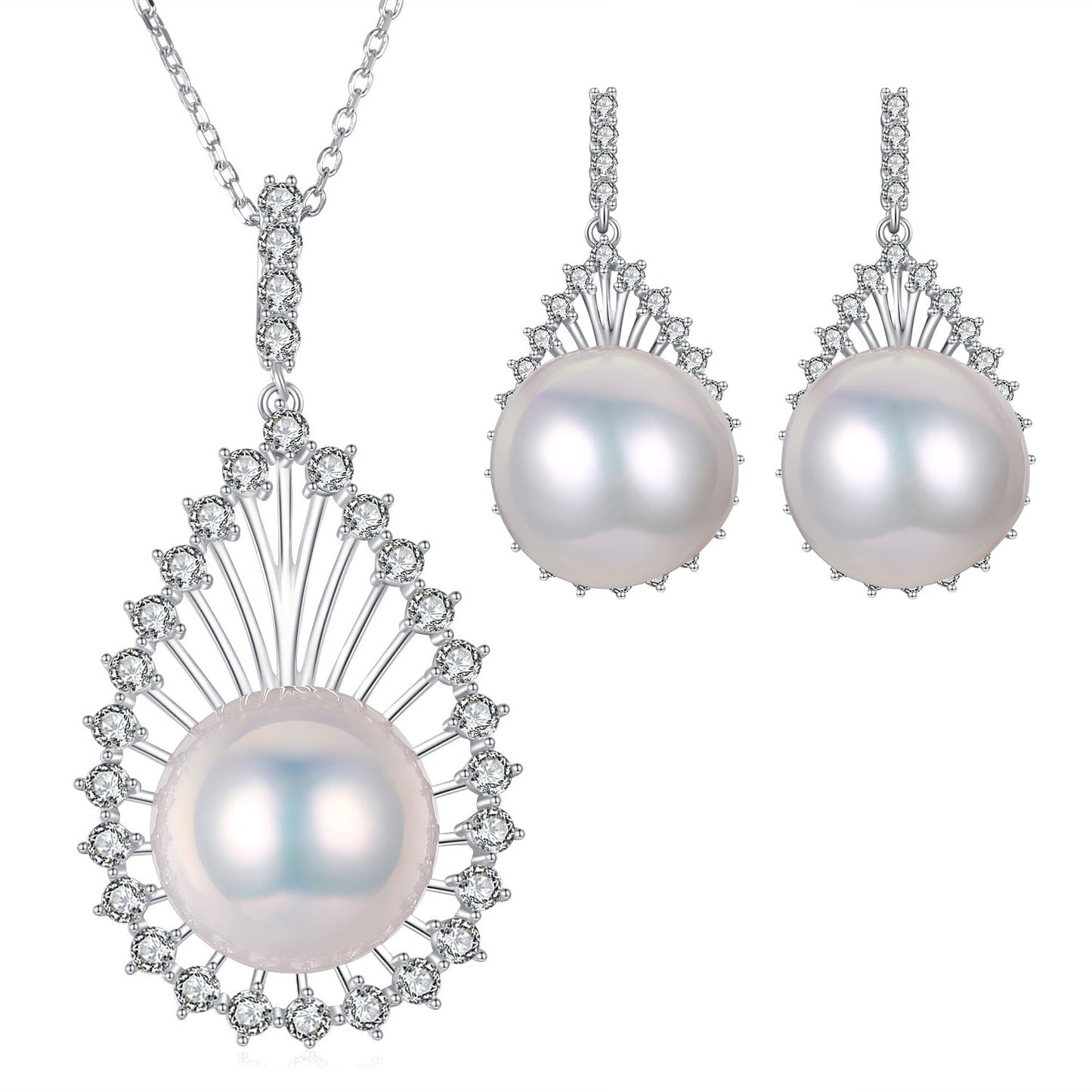 Isabella Edison Pearl Earrings & Necklace Set