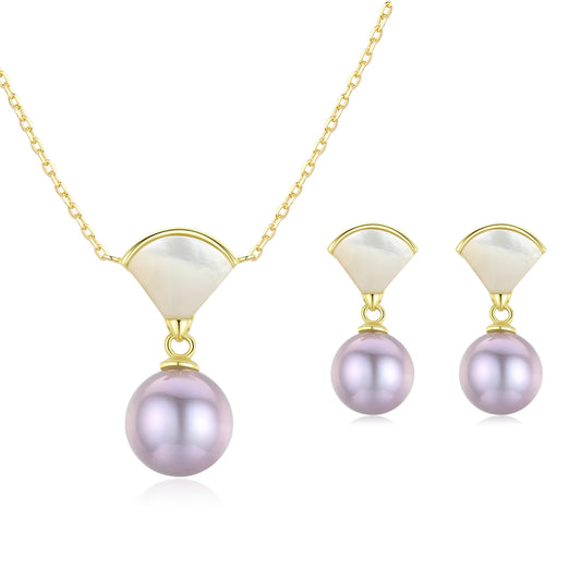 Your Fans Pearl Earrings & Necklace Set
