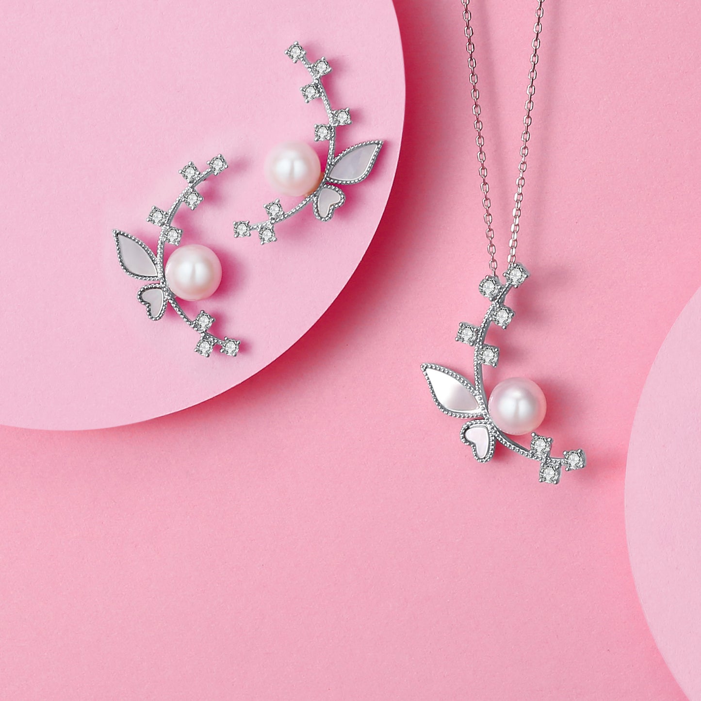 Fairytale Edison Pearl Necklace & Earrings Gift Set