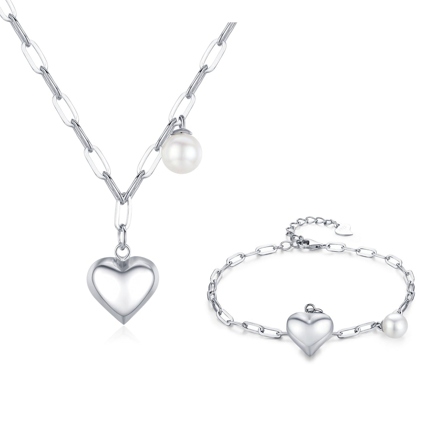 In My Heart Edison Pearl Bracelet & Necklace Set
