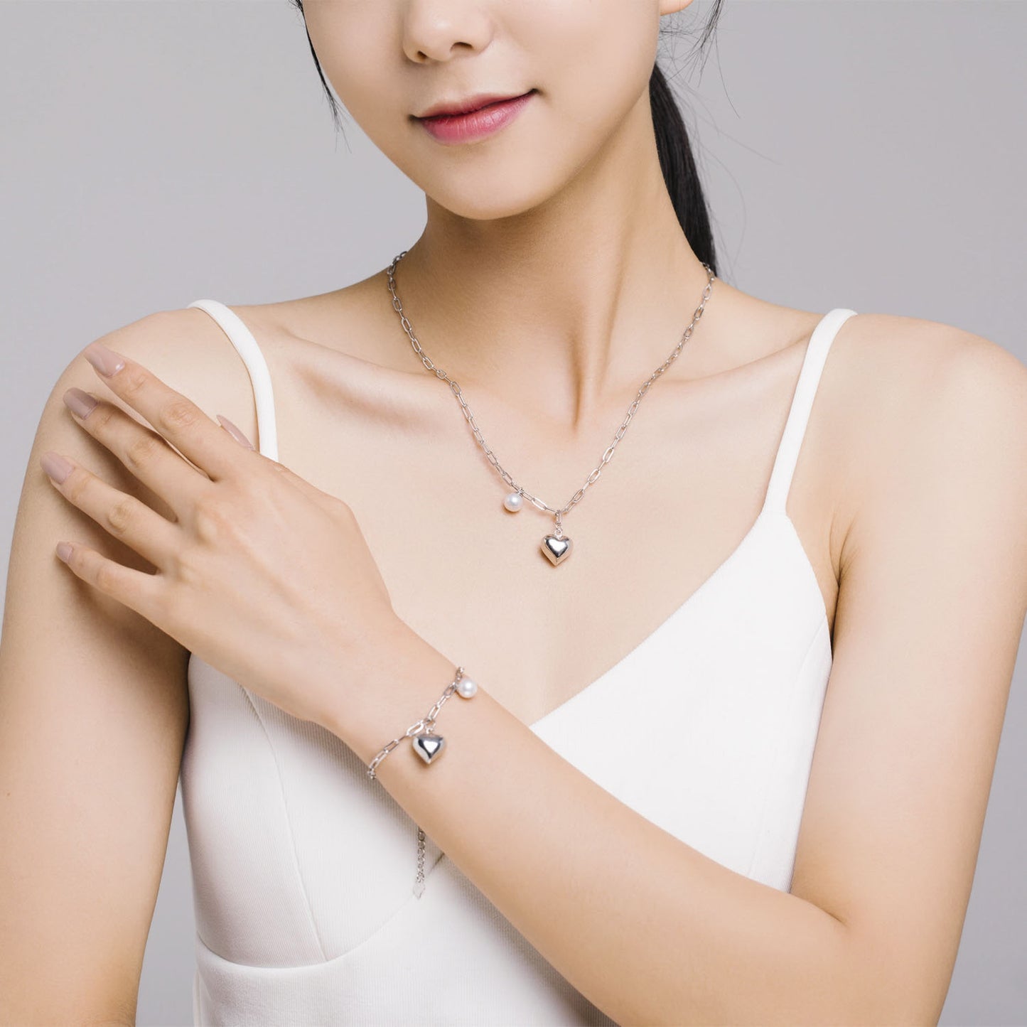 In My Heart Edison Pearl Bracelet & Necklace Set