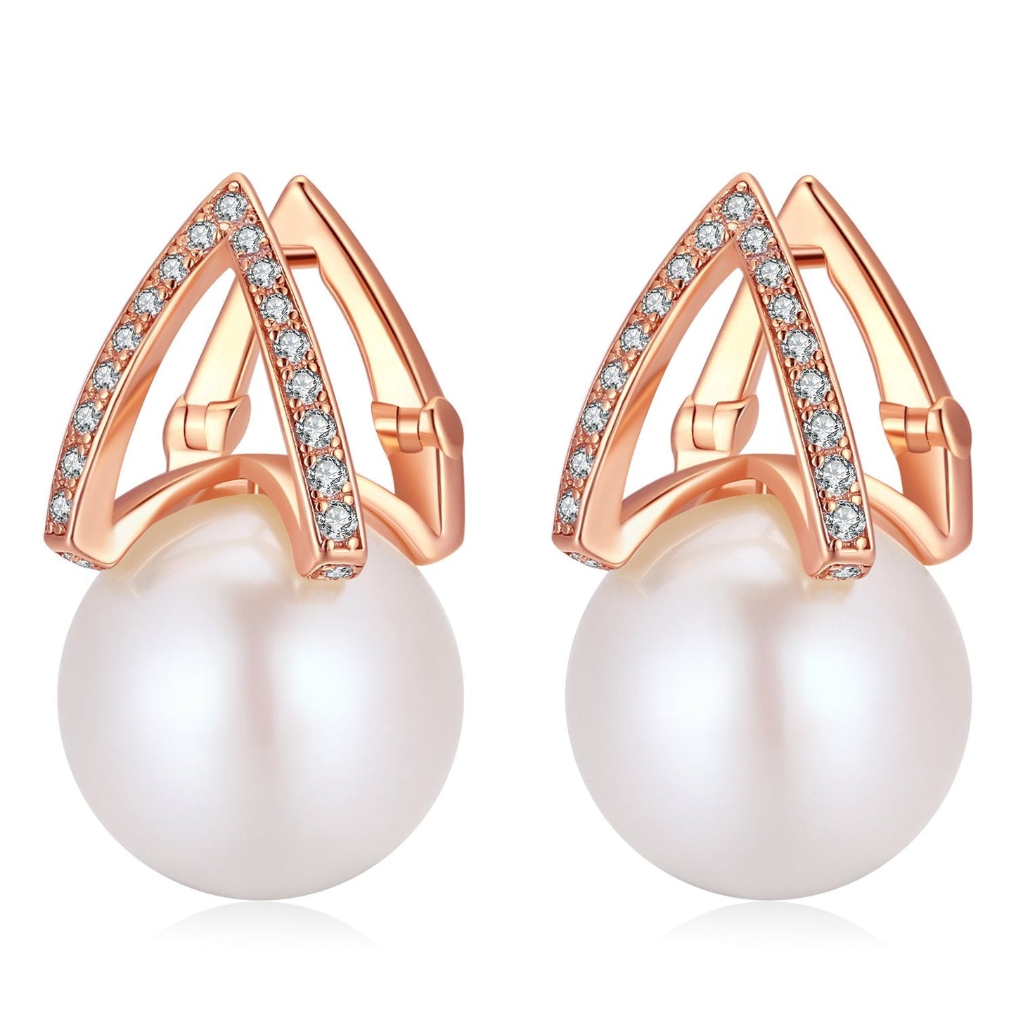 Aurora Edison Pearl Studs Clip Earrings