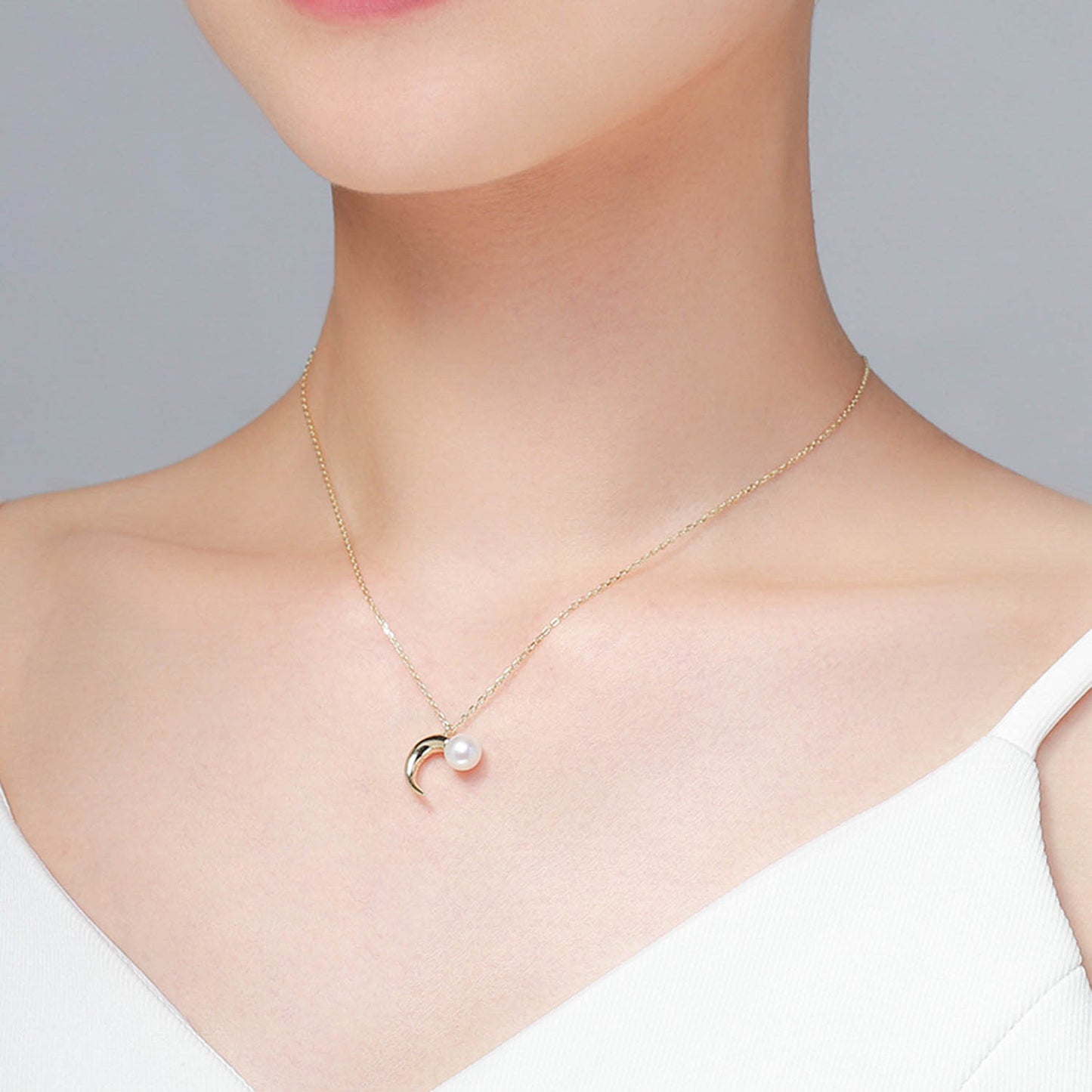 New Moon Pearl Necklace