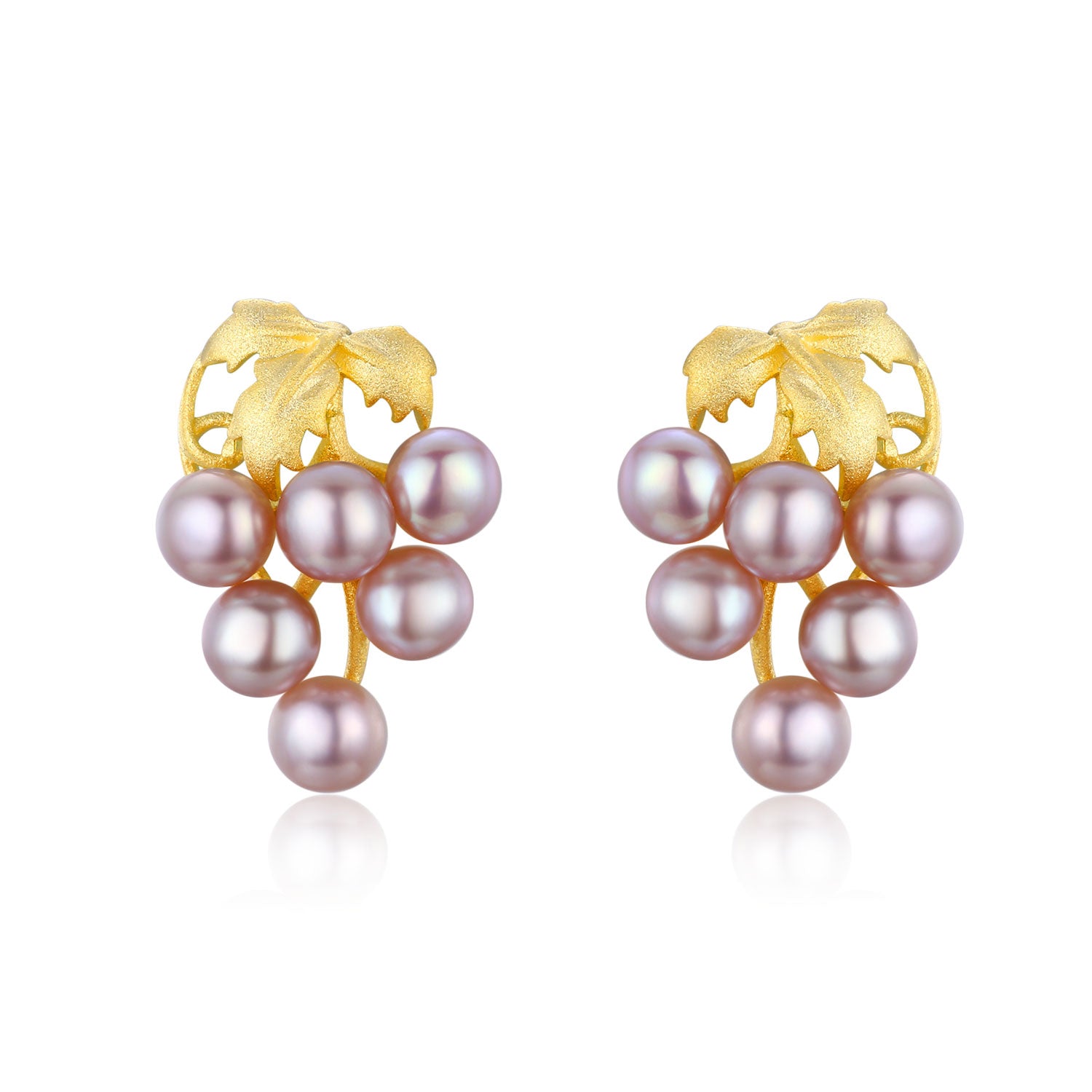 Golden Grapes Pearl Studs – Elegant Sophisticated Look