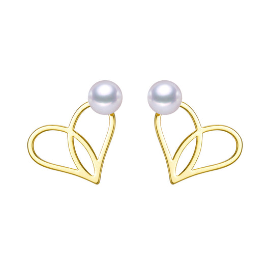Loving Hearts Pearl Earrings