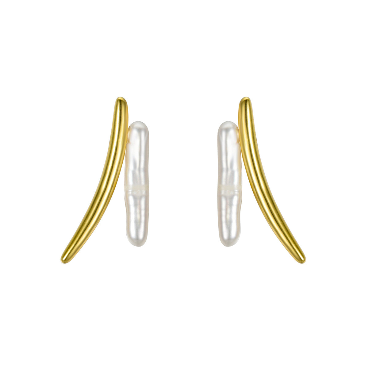 Golden Couples Freshwater Pearl Earrings