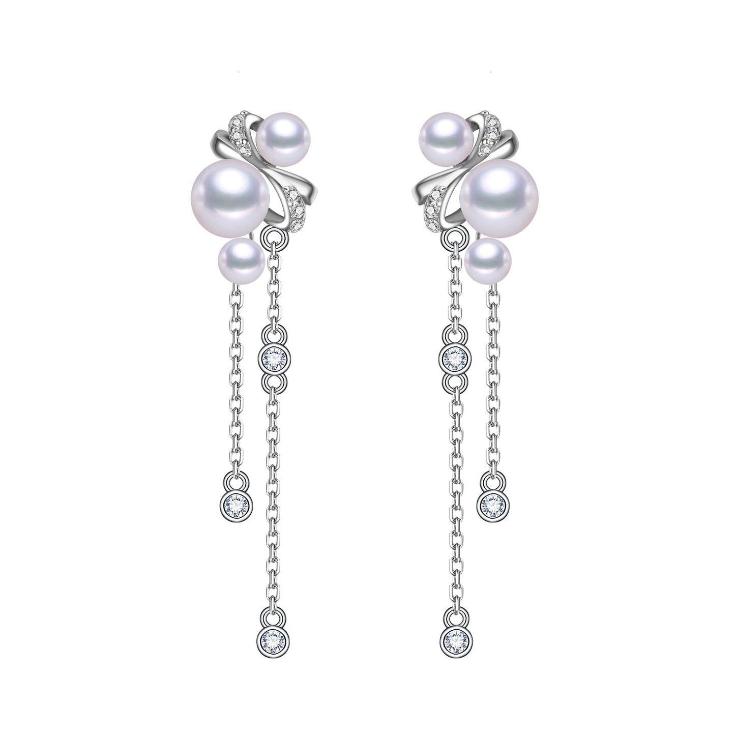 Glamourous Dangling Pearl Earrings