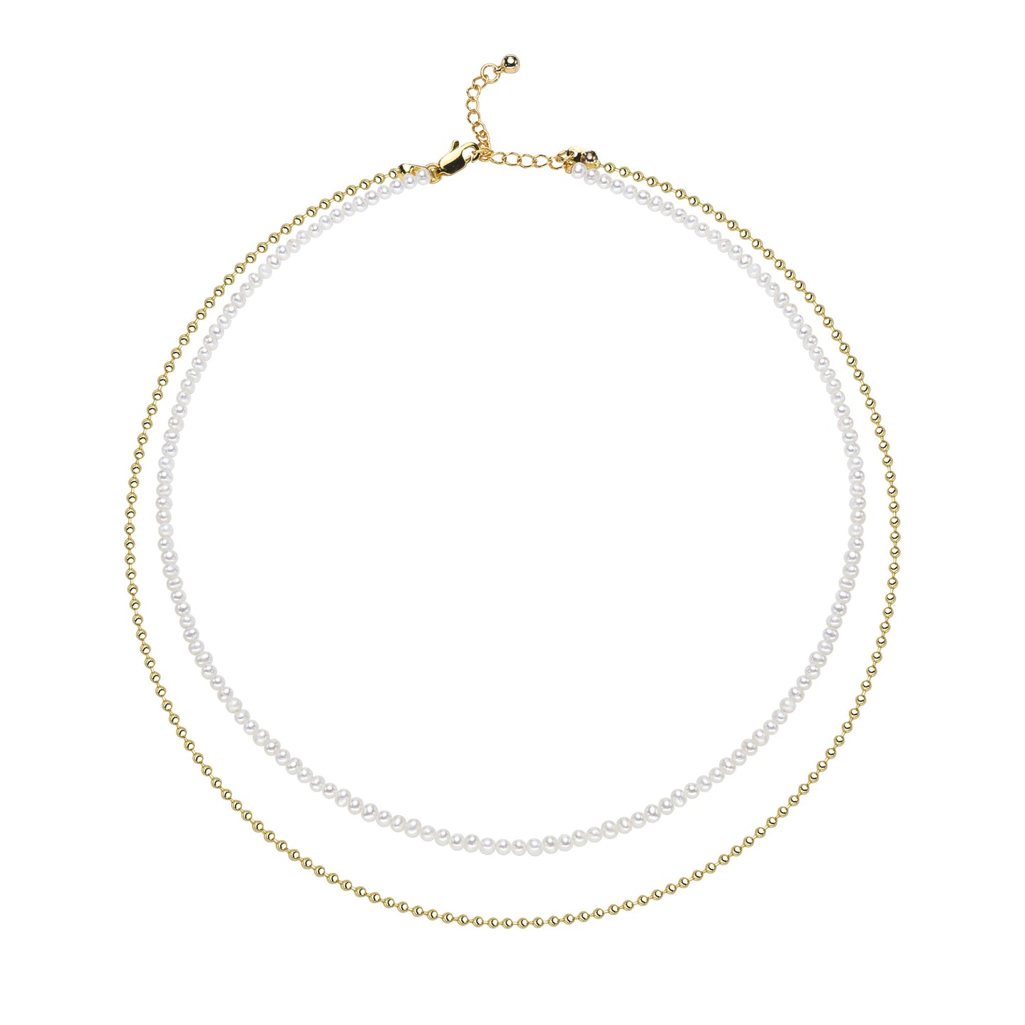 Forever Elegance 3mm Freshwater Pearl Necklace