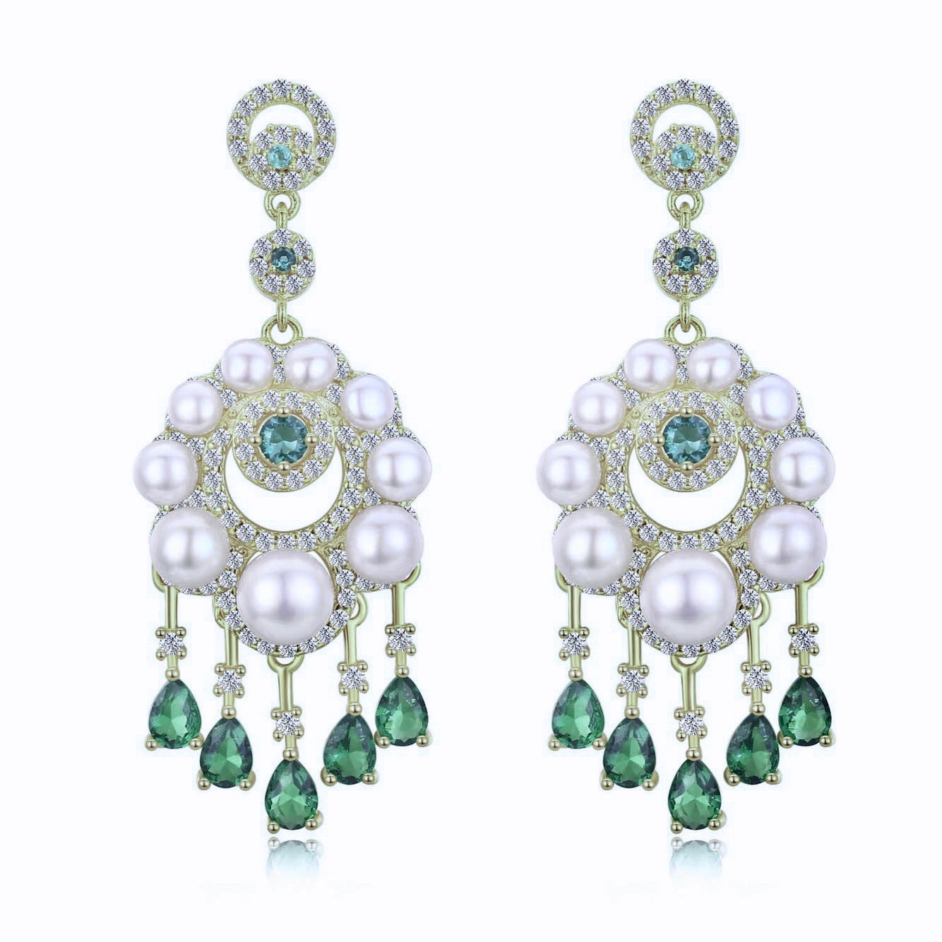 Lucky Pearl Chandelier Earrings