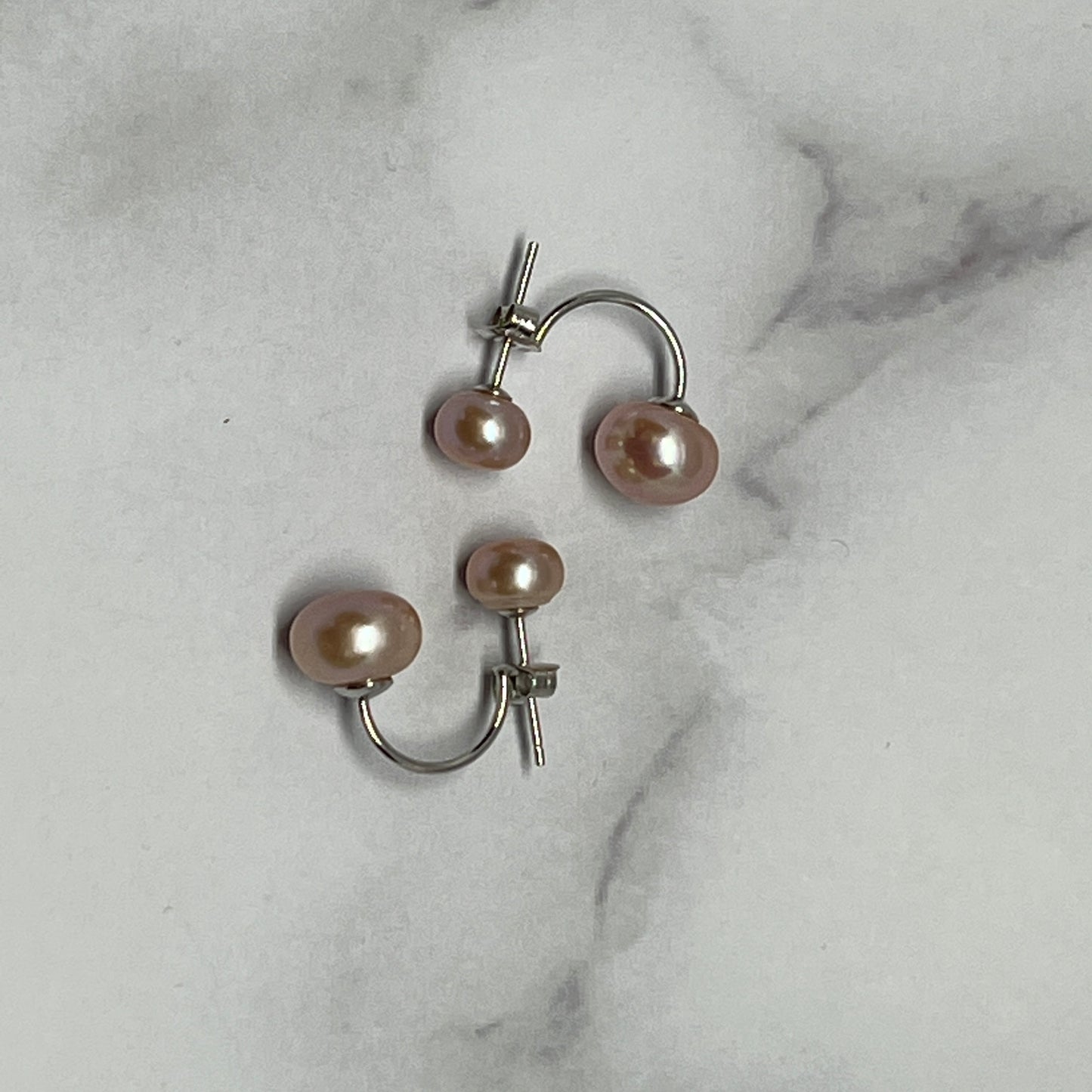 G18K Classic Double Drop Earrings