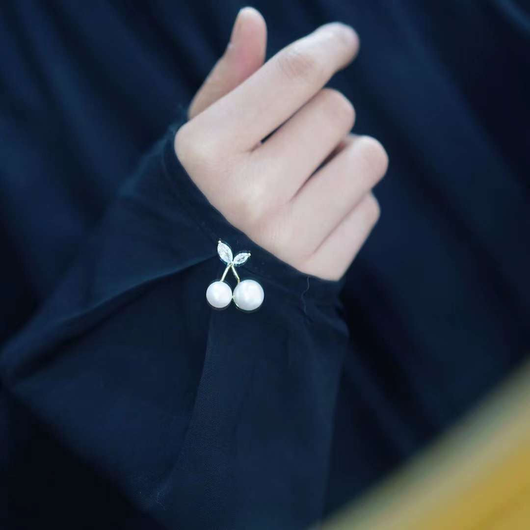 Modern Cherry Pearl Pin