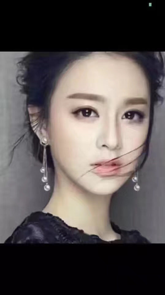 Purple Tears Pearl Earrings