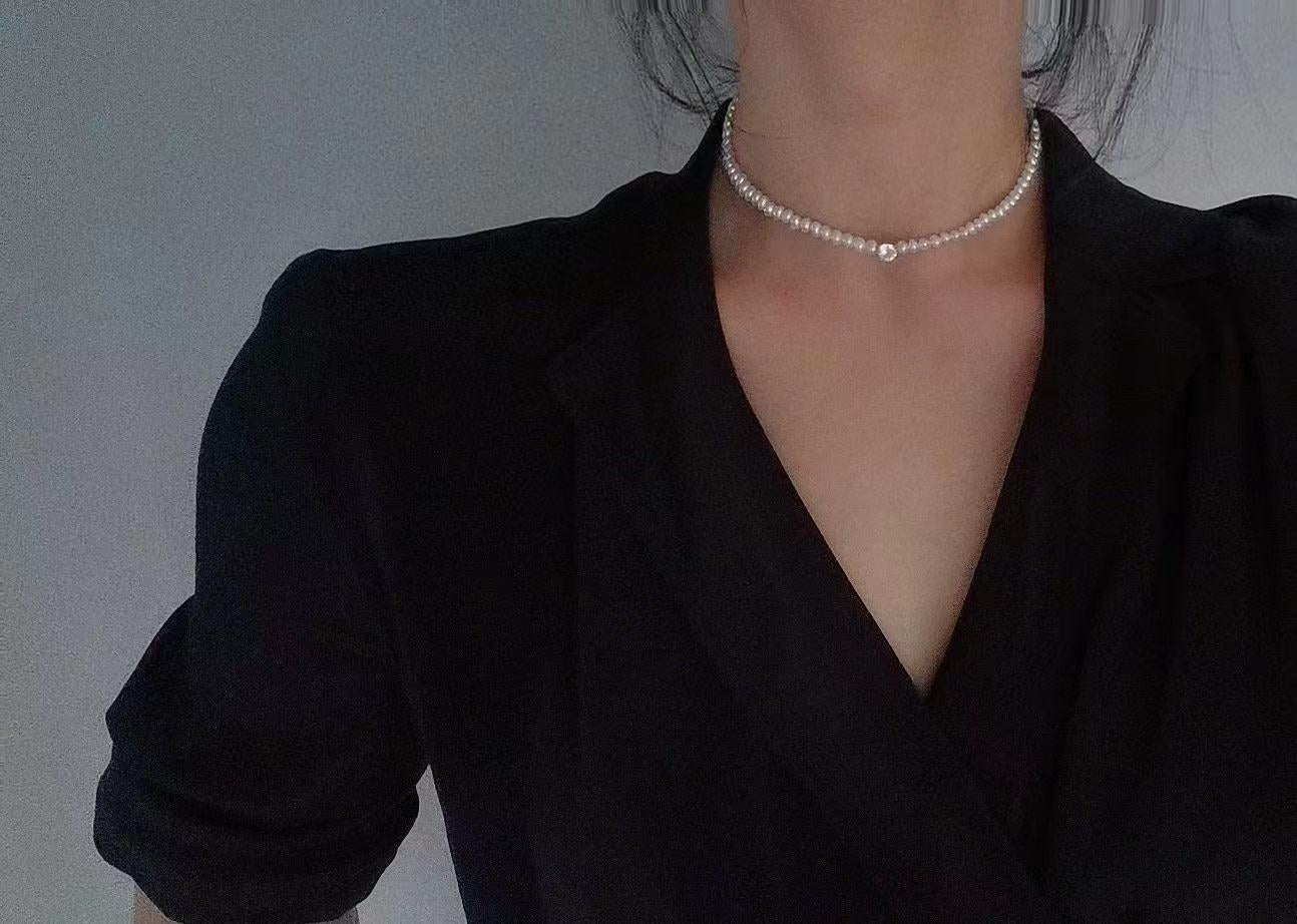 Twilight Elegant Pearl Choker Necklace