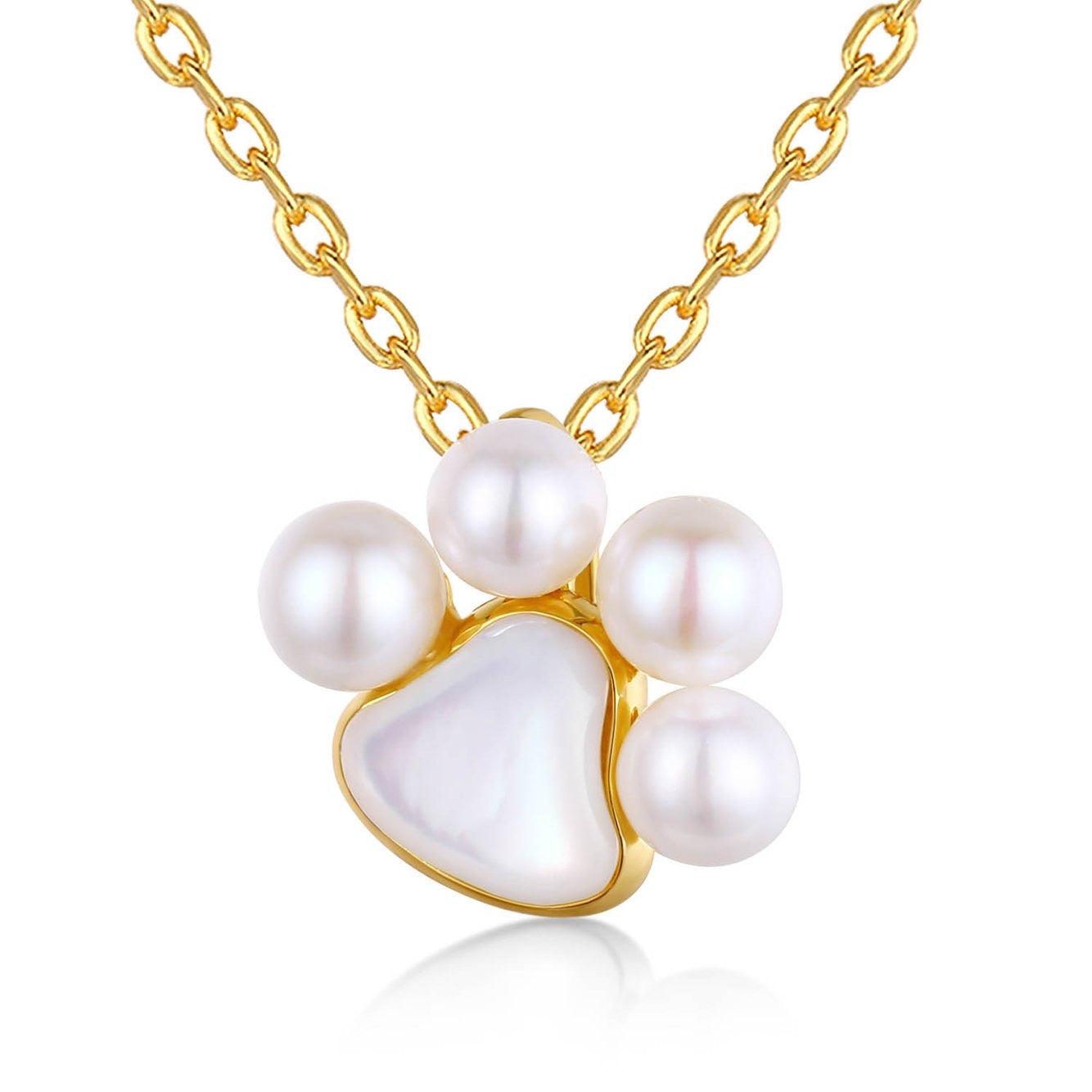 G14K Little Paw Freshwater Pearl Pendant