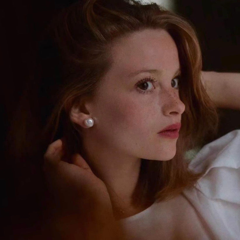 Betsy Round Baroque Pearl Earrings