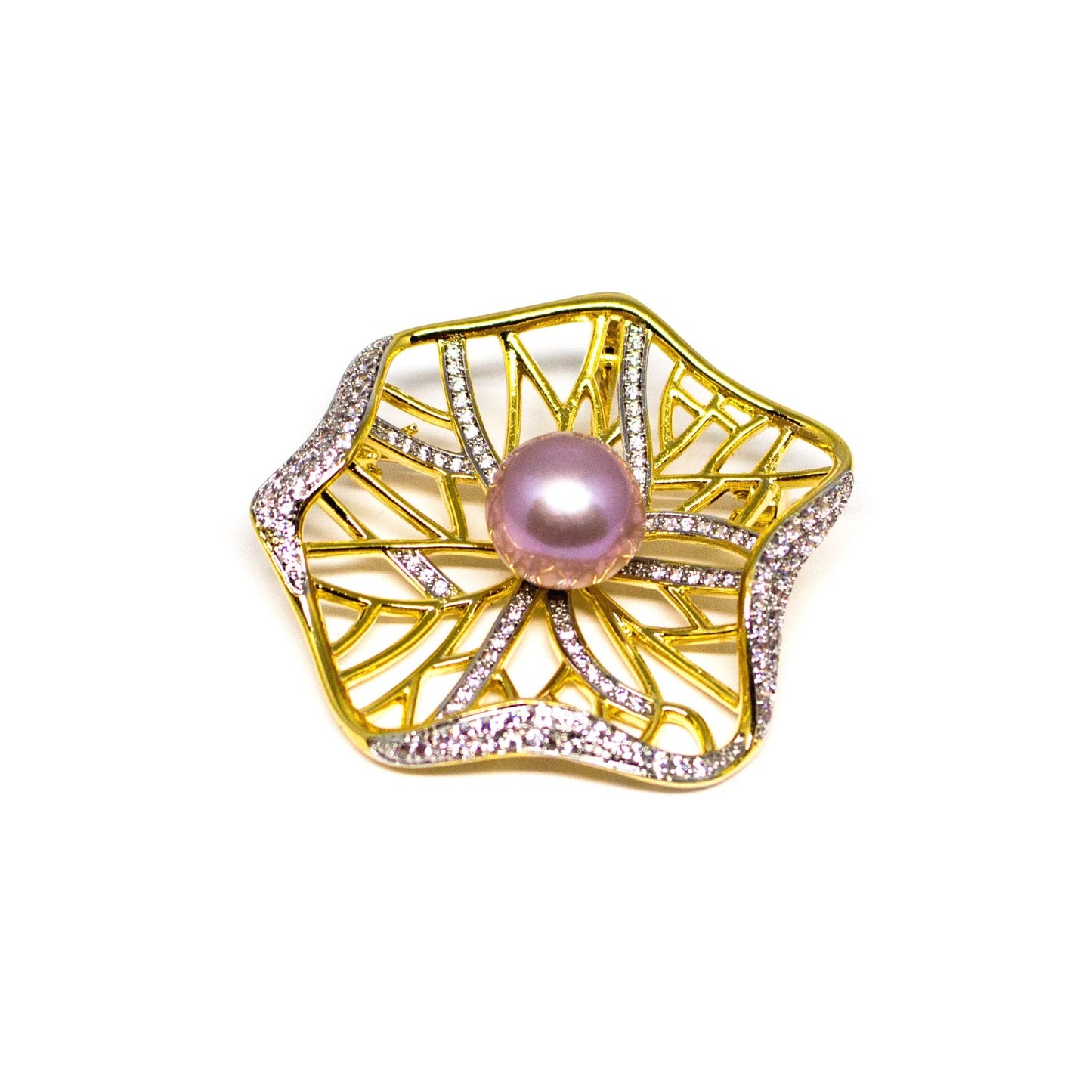 Victoria Amazonica Edison Pearl Brooch - Timeless Pearl