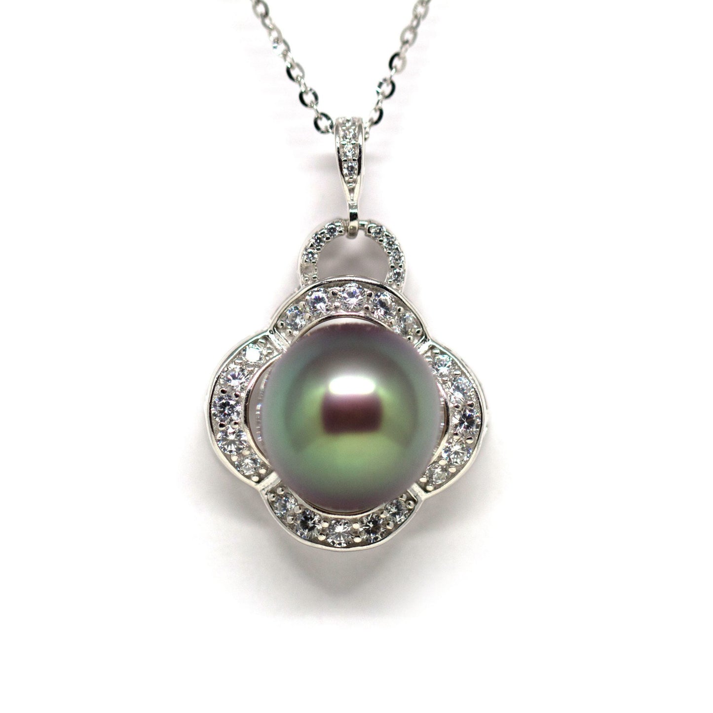 Elegant Lucky Clover Edison Pearl Necklace - Timeless Pearl