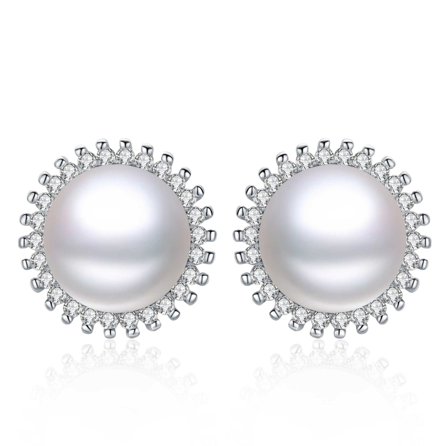 Sparkling sunflower pearl earrings - Timeless Pearl