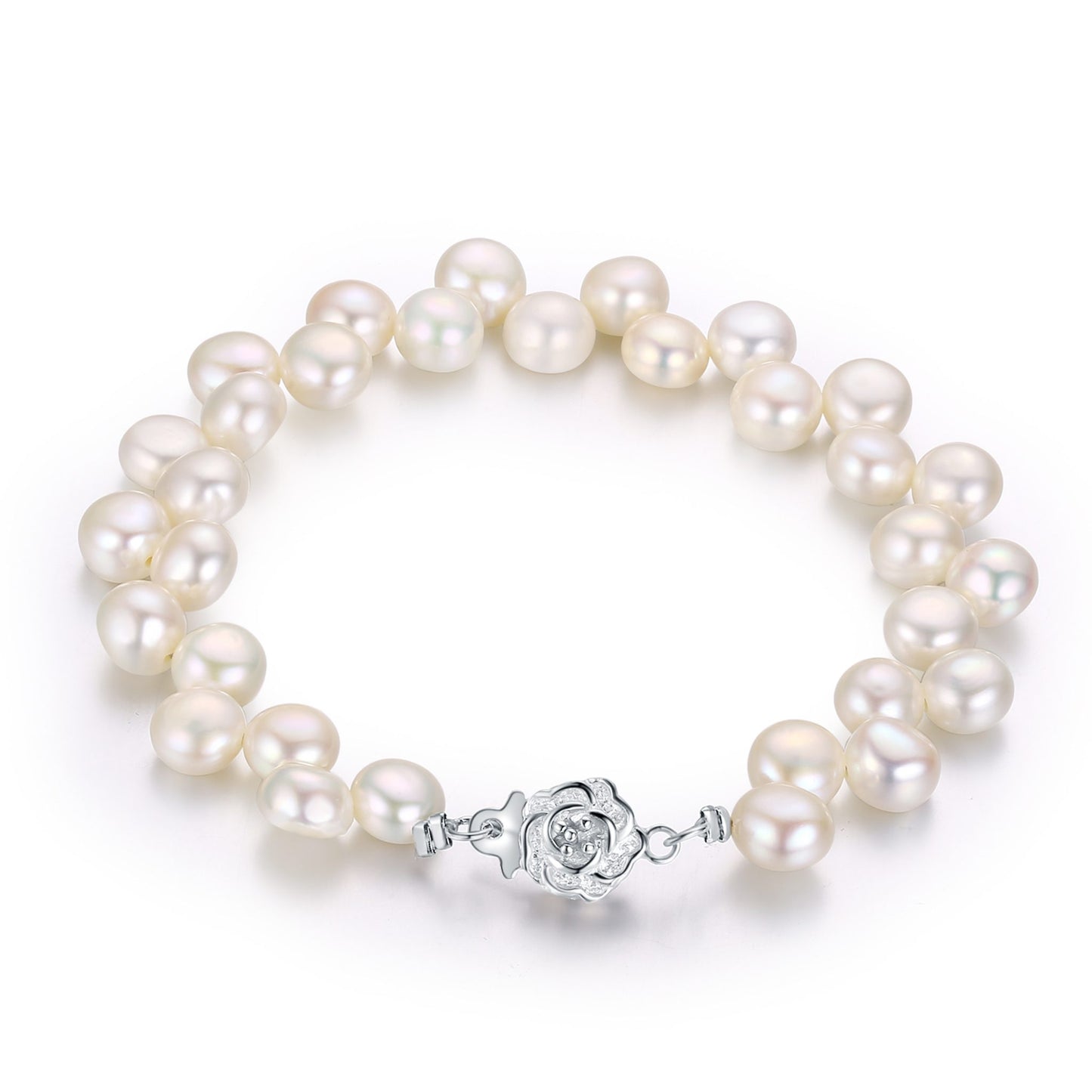 WHITE DANCING PEARL NECKLACE BRACELET SET - Timeless Pearl
