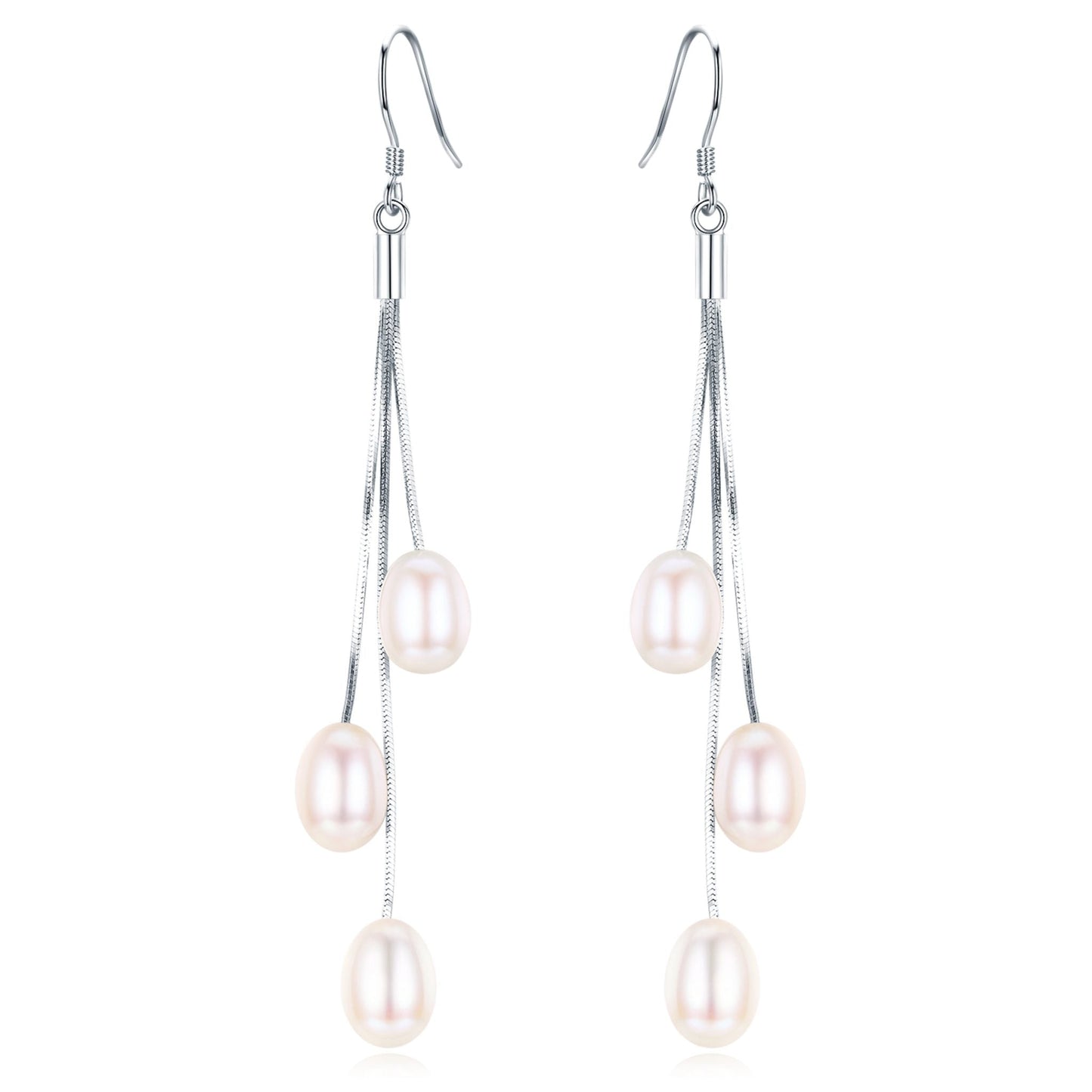White Drop Earrings - Timeless Pearl