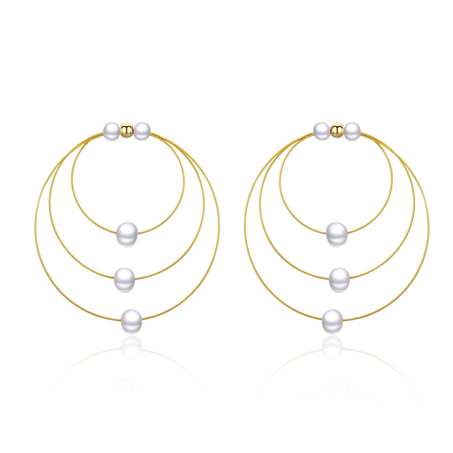 Circles of Pearl Earrings - Timeless Pearl